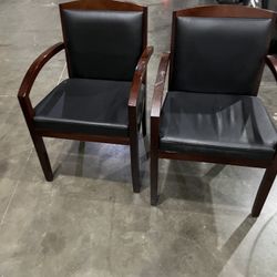 Leather Wood Chairs 