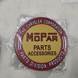 Mopar Parts And Accessories Car Garage  Metal Sign 