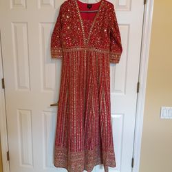 Beautiful Heavy Sequin Work Gown - Size Medium