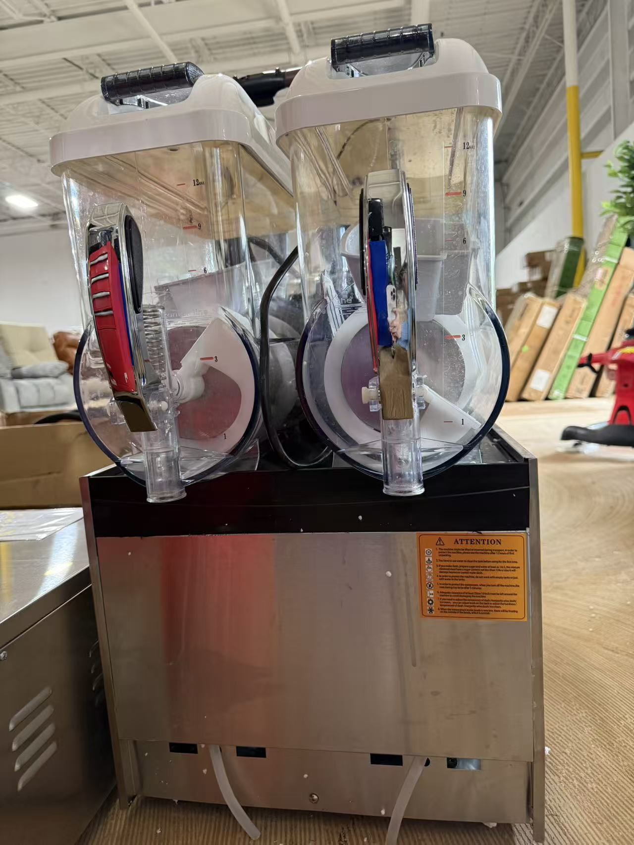 Commercial Beverage Dispenser, 2 Tanks 10 L Per Tank Juice Dispenser