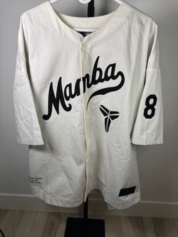 Nike Kobe Bryant Baseball Jersey White/Black XL NEW With Tags