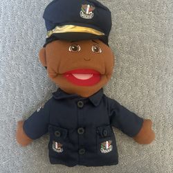 African American Black Policeman Hand Puppet Marvel Education Company Plush