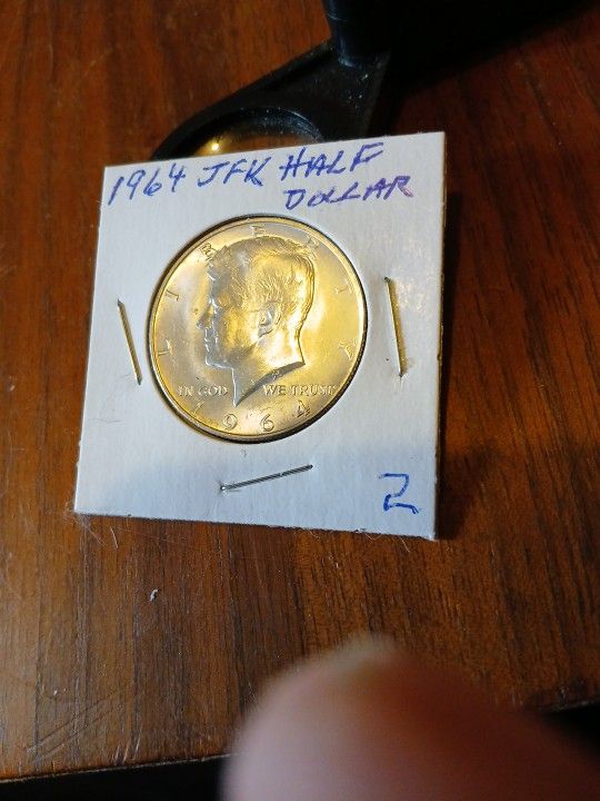 1964 D Kennedy Half Dollar AU/BU, Great Luster