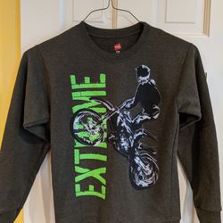 EXTREME Hanes Soft Sweatshirt, Boys Kids Youth Size L, Large, Green
