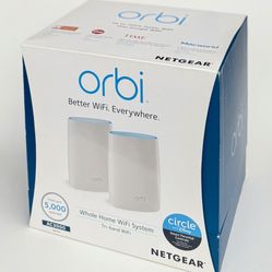 Netgear Orbi AC3000 Trri-Band Wireless Router - White, Pack of 2 (RBK50-100NAS)