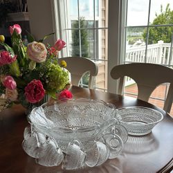 Princess House Punch Bowl / Cups/ / Ice Bowl