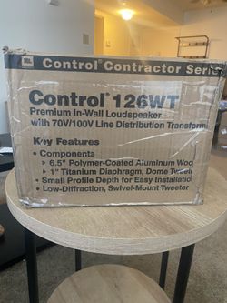 JBL Professional Control 126WT Premium In-Wall Loudspeaker with Transformer Taps Sold as Pair 
