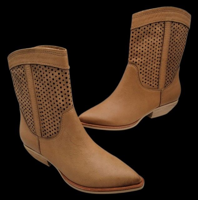 DOLCE VITA Union Mocha Boots Leather Women's Size 8.5 M Usa