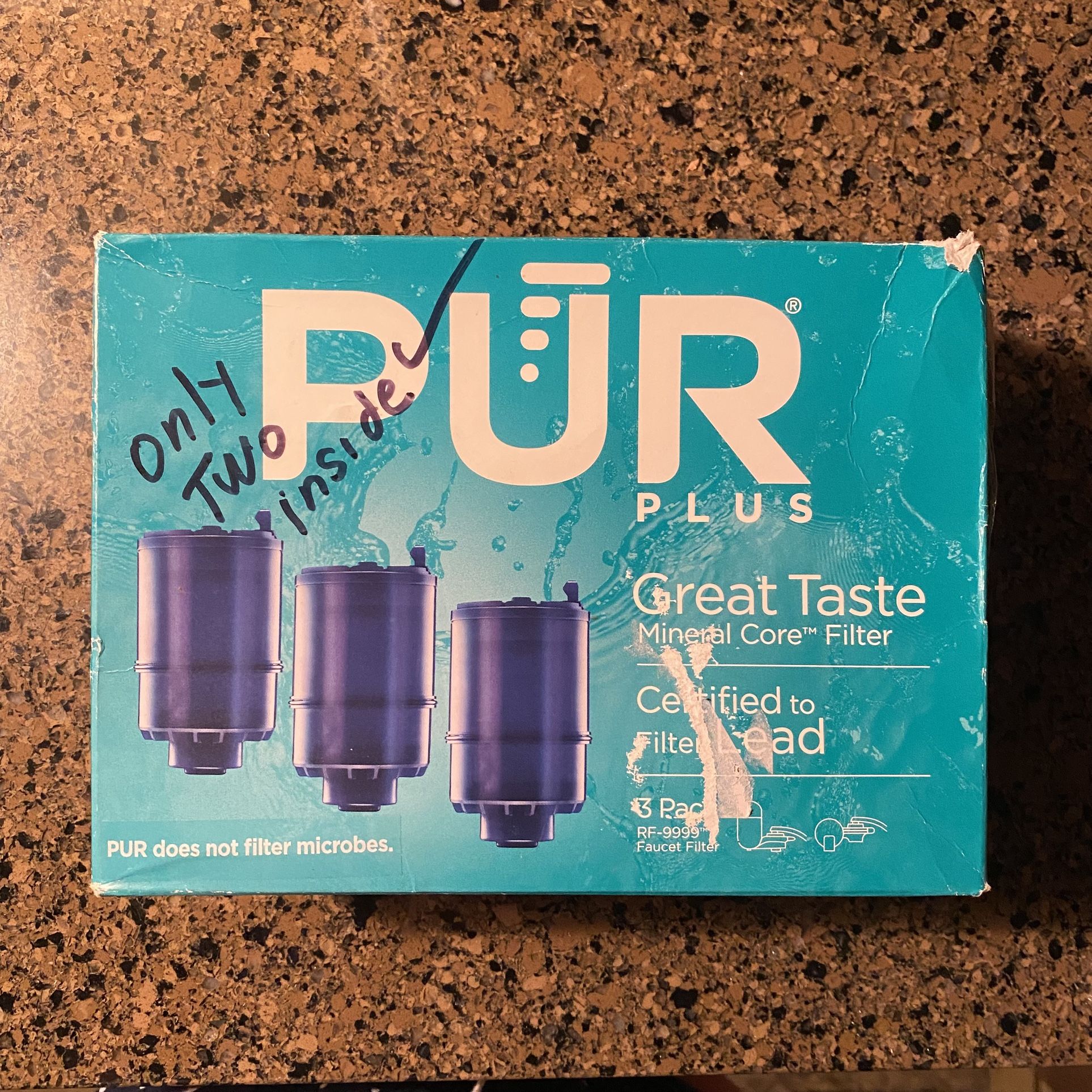 Two Unopened PUR Faucet Mount Mineral Core Filters RF-9999