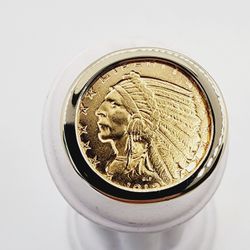 14k Gold Ring With 1912 $5 Gold Indian Coin