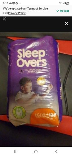 Sleep overs pull-ups size large/xl
