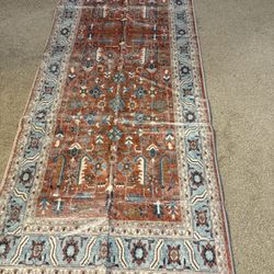 Bloom Rugs Washable Non-Slip 7 ft Runner - Burgundy Traditional Bordered Runner for Entryway, Hallway, Bathroom, and Kitchen - Exact Size: 2.5' x 7'  