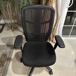Black Rolling Computer Armchair
