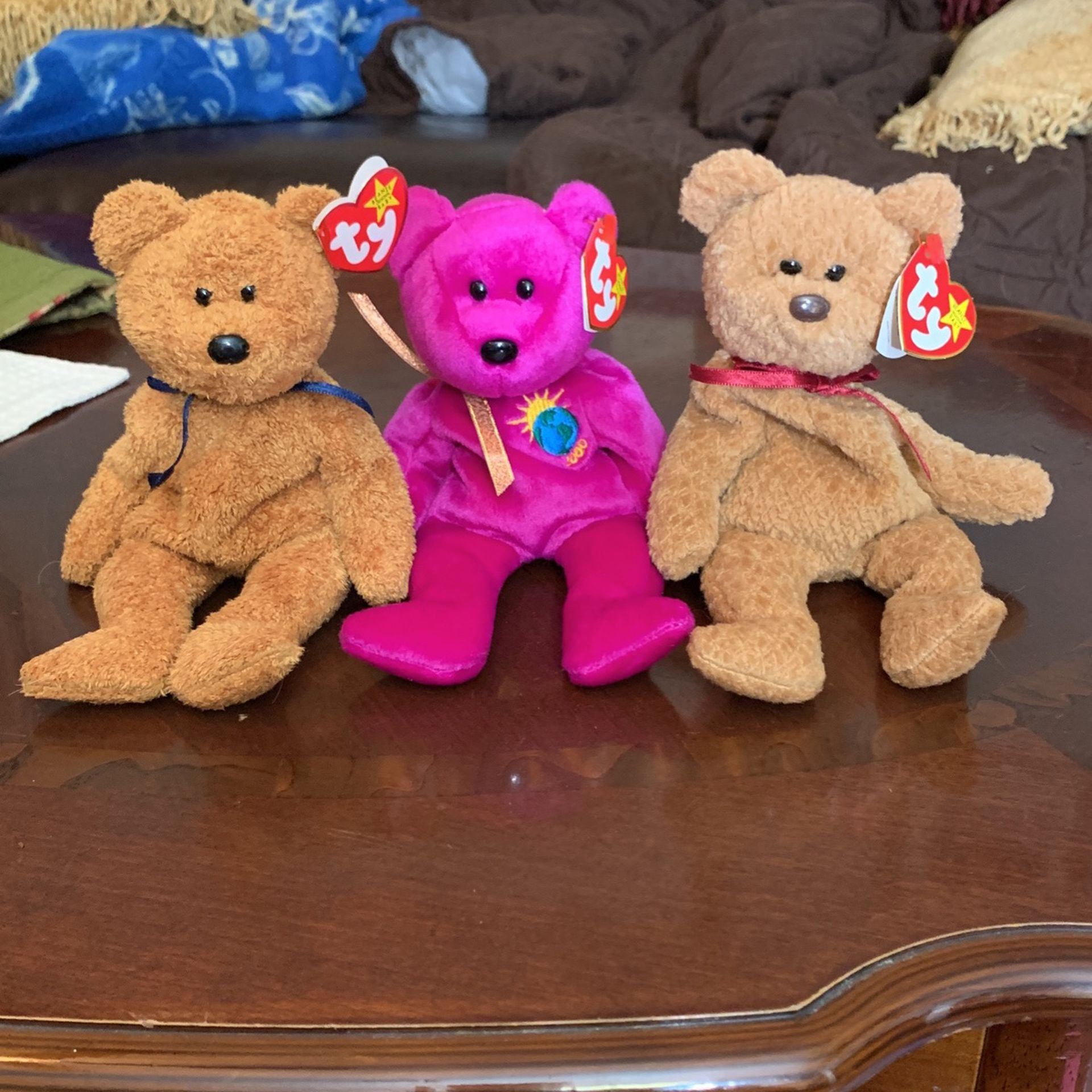 3 Beanie Baby Bears