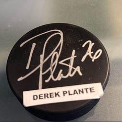 Autographed Derek Plante Puck 