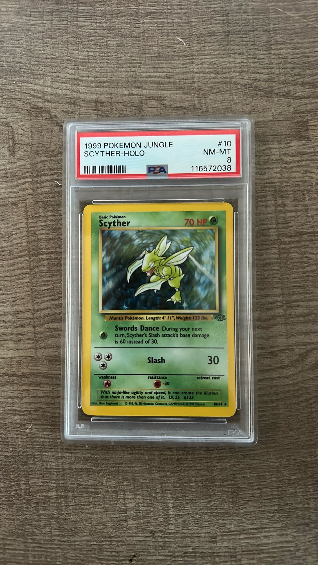 Pokemon PSA 8 Scyther