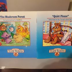 Vintage Teddy Ruxpin Book / Tape / Clothes Lot