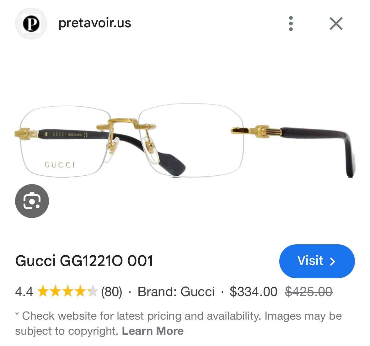 GUCCI GLASSES