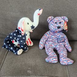 Beanie Babies Lot Of 2 USA.