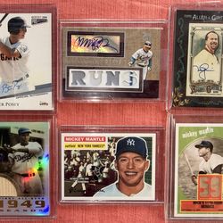 Topps MLB Cards Auto / Numbered Baseball Cards (Mantle, Jackie, Posey, Sandberg, McGwire)