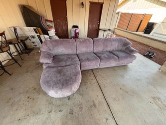 Purple sectional/ L shaped couch