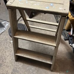 Vintage Wooden Step Ladder 