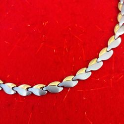 New 8.5" Stainless Steel Two Tone Bracelet