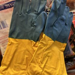 Rubber Cleaning Gloves Each $2.5 And 12 Paris For $24