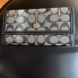 Authentic Coach Signature Bi-fold Wallet