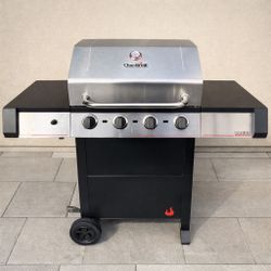 Char-Broil 4-Burner Gas Grill – Great Condition + Waterproof Cover Included