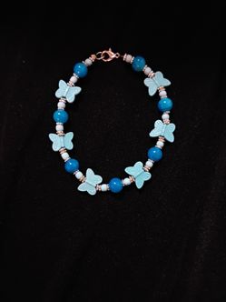 Blue butterfly bracelet