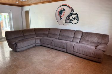 Microfiber electric reclining sofa
