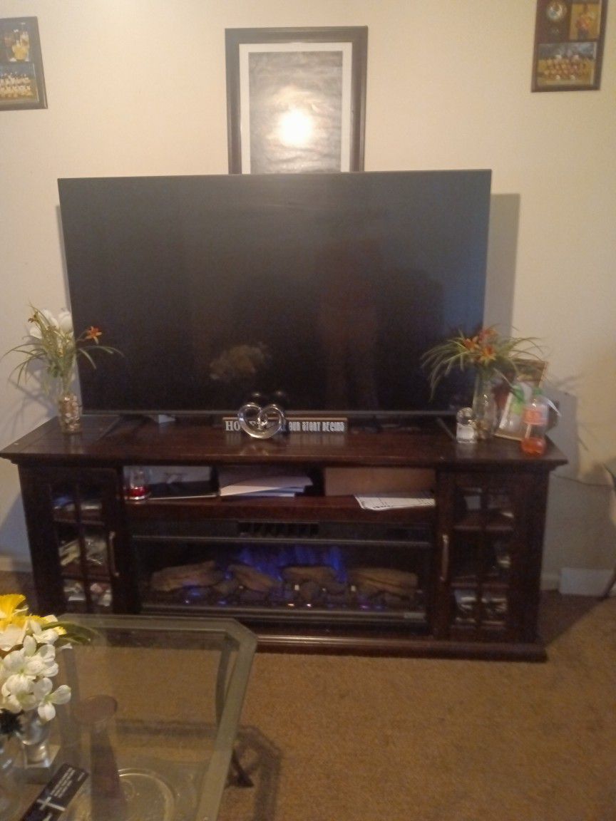TV Stand With Fireplace 