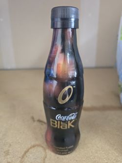 2 Coca-Cola Blak Carbonated Fusion Beverage 8oz Bottle 1 Unopened 1 Empty Bottle.