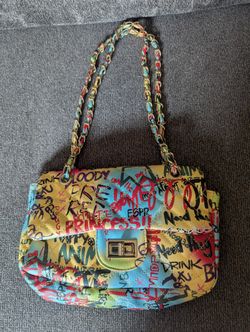 Graffiti Print Convertible Crossbody Shoulder Bag $25