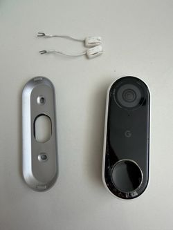 Google Nest Hello Wired Video Doorbell Wi-Fi Google Assistant Black/White