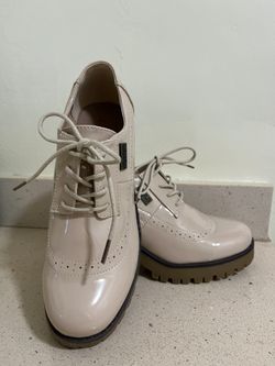 Oxford Shoes 3 Inches Chunky Heel