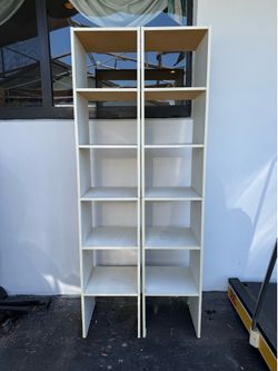 Free wooden stackable storage shelves