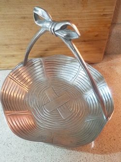 Beautiful 💗 Antique Silver color Fruit /Appetizer plate