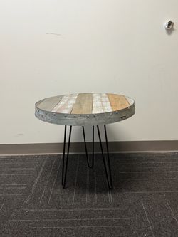 Rustic Wine barrel side table