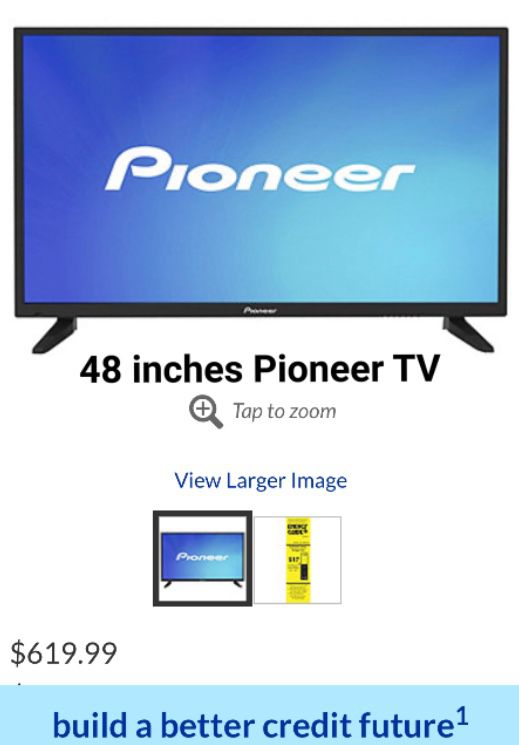 Pioneer TV Television  + Sound System TV-48 inches wide