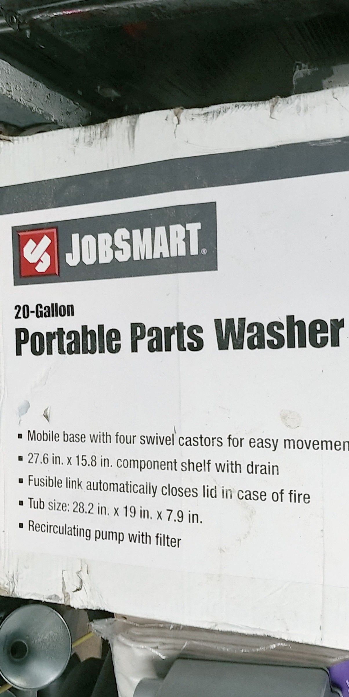 NIB Jobsmart 20 Gallon Parts Washer w/Free Oriflo Brush for Sale in
