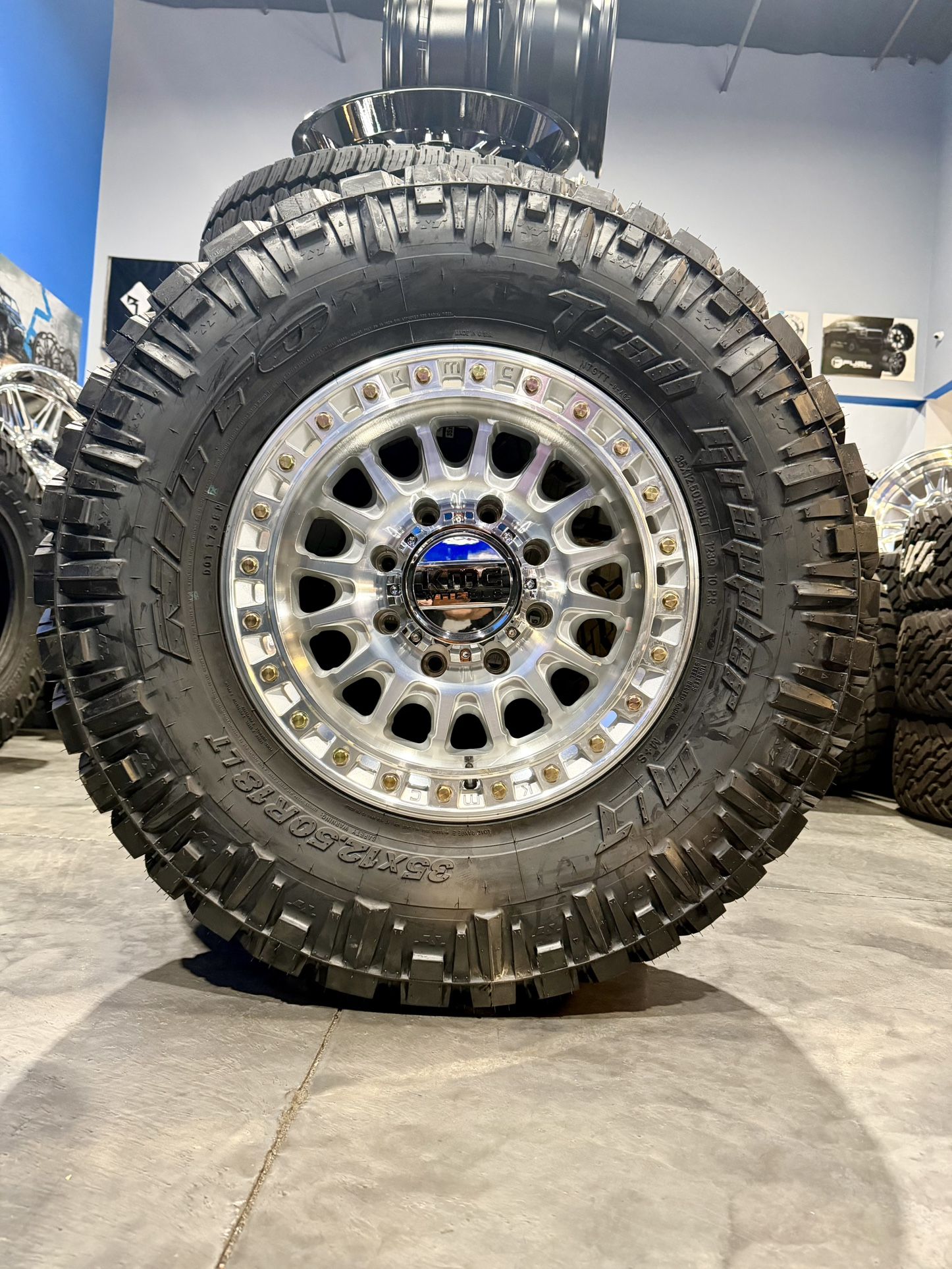 New: KMC 18x9 8x180 6x135 IMS or GRS Machine Wheels & NITTO 35x12.50-18 ...