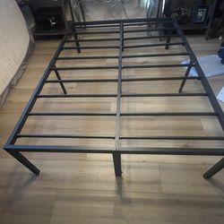 Black Full Size Bed Frame + mattress