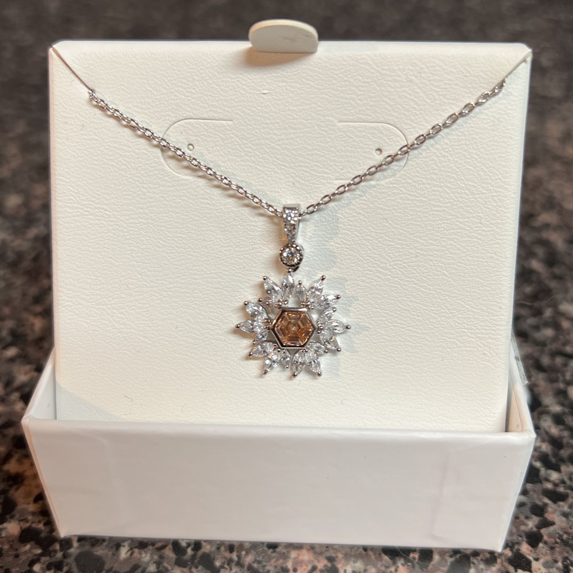 Champagne Cubic Zirconia Necklace