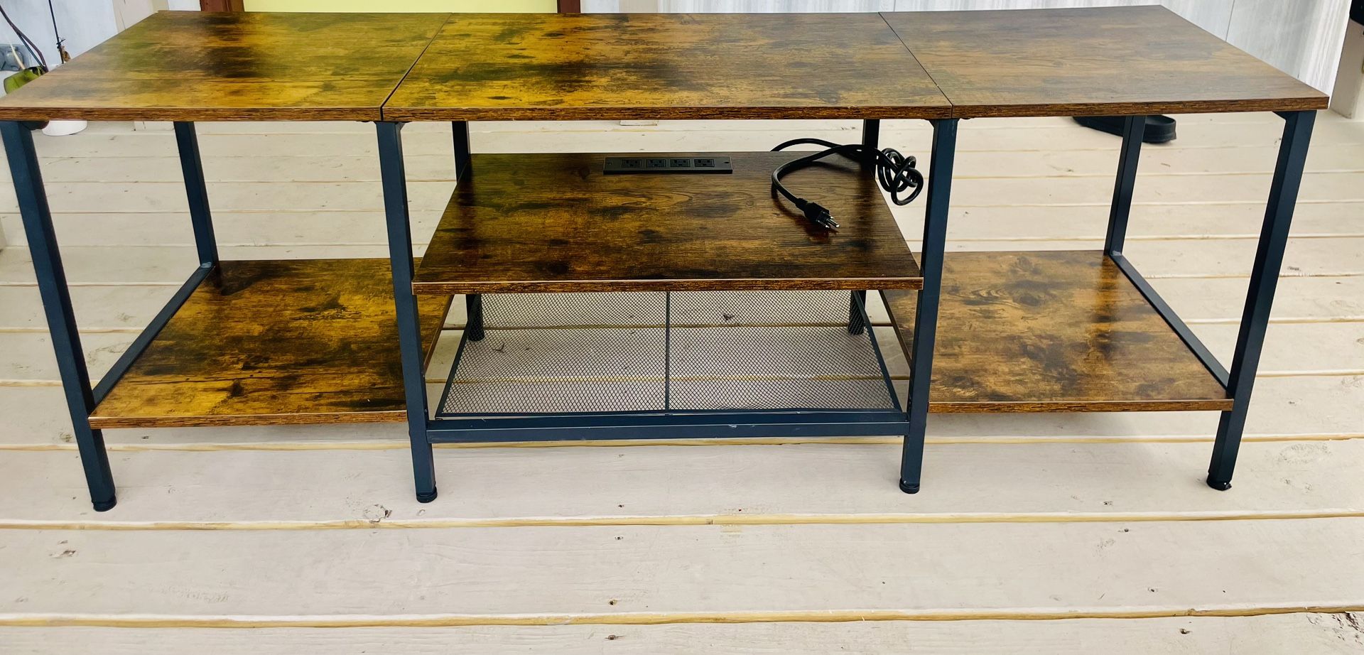 TV Stand Holds A 55 Inch TV Actual Size 56 1/4 x17