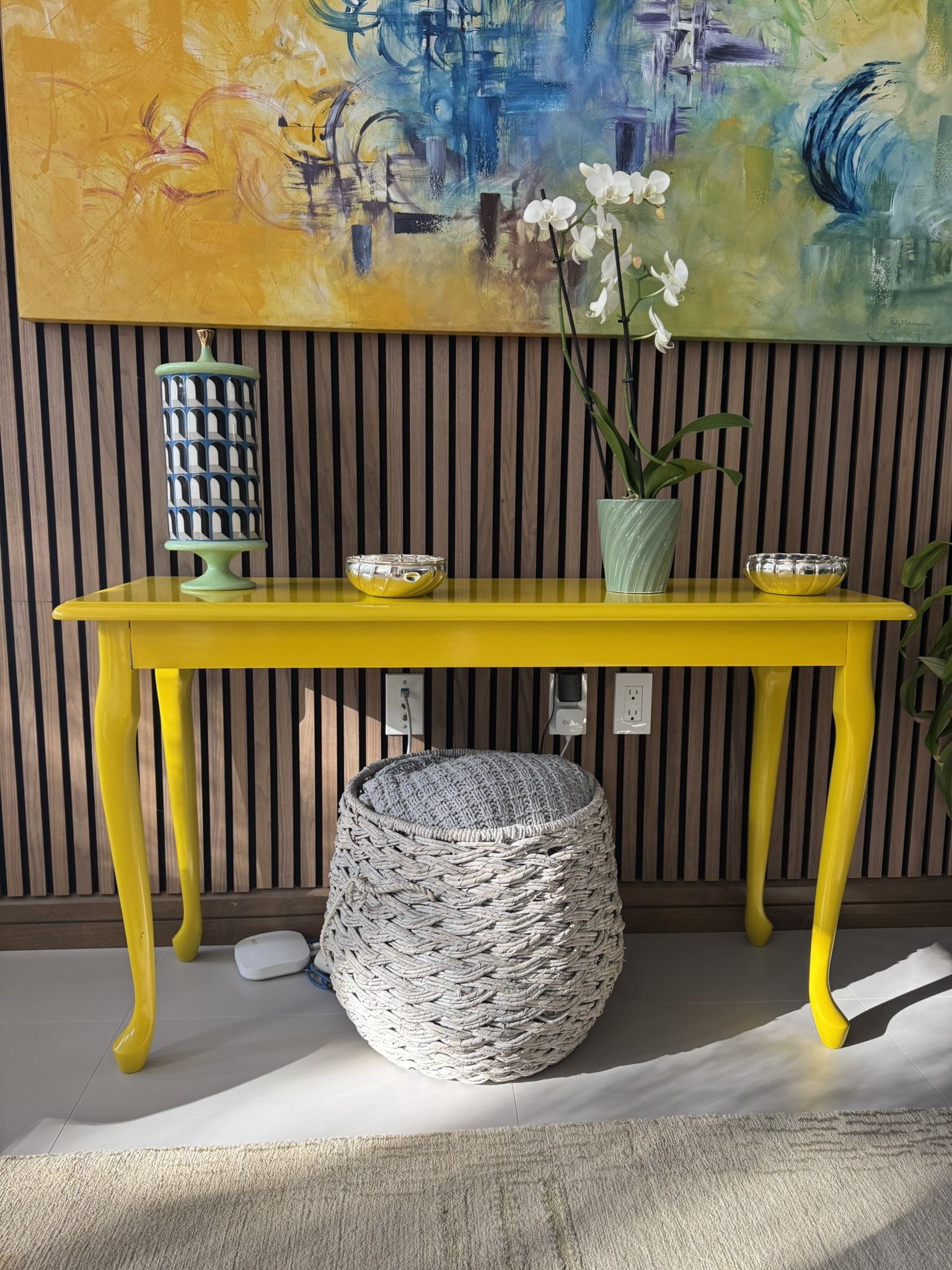 Yellow Console Table