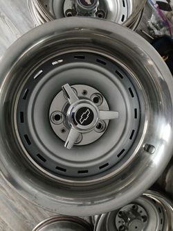 Vintage-style Chevrolet Rally wheels 5x5 15s