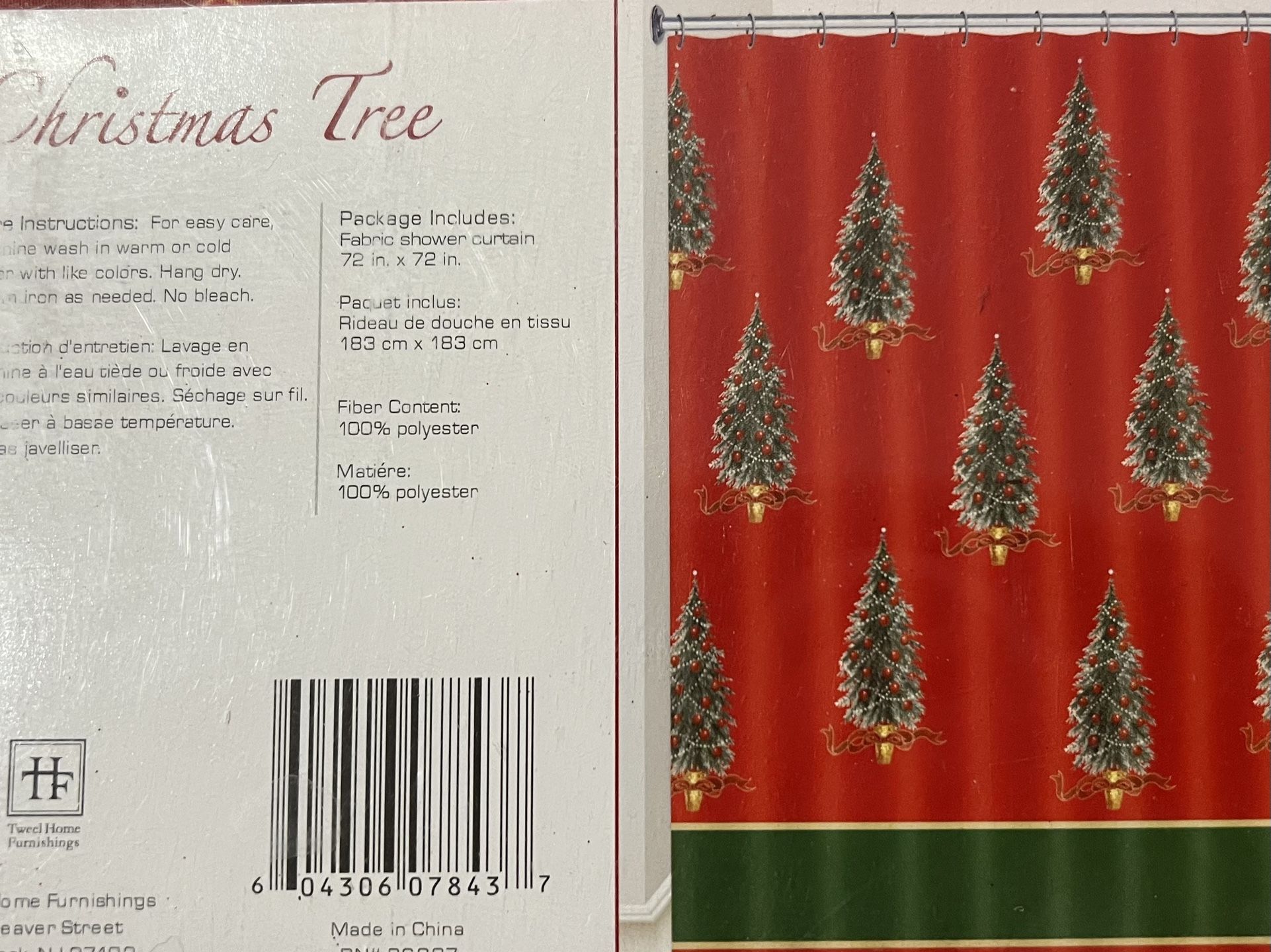 Brand New Christmas Shower Curtain