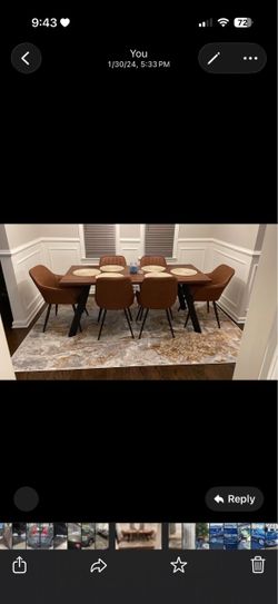 Dining table set -table +6 chirs
